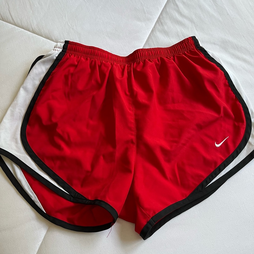 Red Nike Dri Fit shorts
